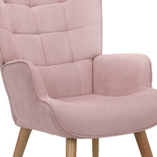 Afton Rubberwood Armchair with Ottoman
